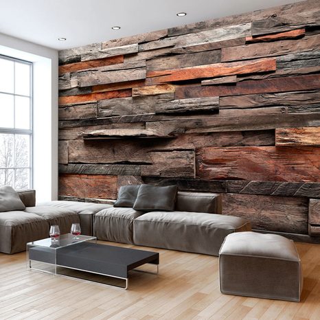 SELF ADHESIVE WALLPAPER A TOUCH OF RUSTIC WOOD STYLE
