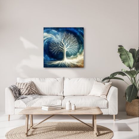 OBRAZ STROM ŽIVOTA V MODRÉM VÍRU - OBRAZY STROMY ŽIVOTA - OBRAZY