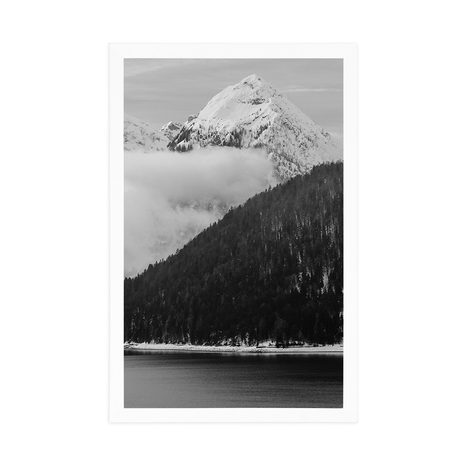 POSTER – PAESAGGIO INVERNALE IN BIANCO E NERO - NERO E BIANCO - POSTER