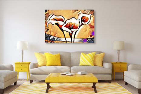 OBRAZ UMĚLECKÉ ETNO KALY - OBRAZY KVĚTŮ - OBRAZY