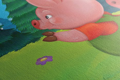 КАРТИНА НА ПЛАТНО – ТРИ ПРАСЕНЦА - КАРТИНИ ЗА ДЕЦА - КАРТИНИ