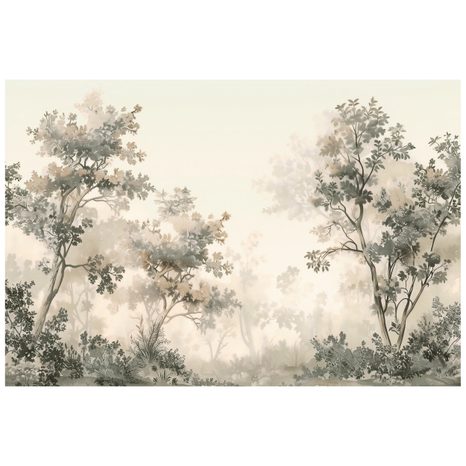 FOTOTAPETA MINIMALISTIČKI ŠUMSKI KRAJOLIK - TAPETE STABLA - TAPETE