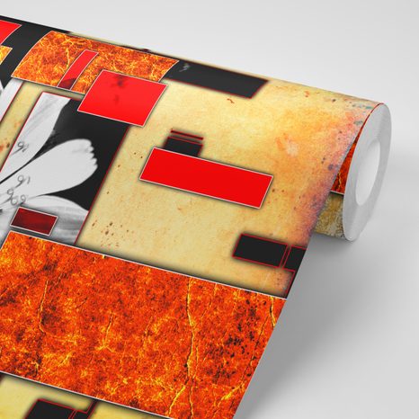 SAMOLEPÍCÍ TAPETA KVĚTINOVÁ ABSTRAKCE - SAMOLEPÍCÍ TAPETY - TAPETY