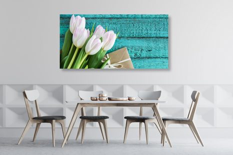 OBRAZ KYTICE TULIPÁNŮ A OBÁLKA - OBRAZY KVĚTŮ - OBRAZY