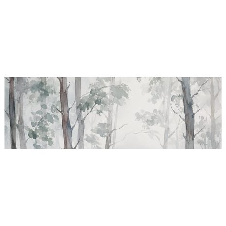 TABLEAU SUR TOILE – FORÊT PAISIBLE DANS LA BRUME - TABLEAUX FORÊT - TABLEAUX