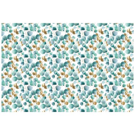 FOTOTAPETA ZLATÉ A TYRKYSOVÉ LISTY - TAPETY PODLE MOTIVU - TAPETY