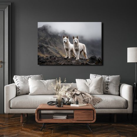 OBRAZ VLCI V MLHAVÝCH HORÁCH - OBRAZY PSI - OBRAZY