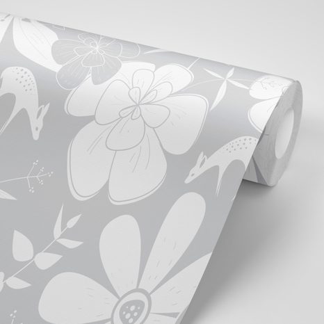 SAMOLEPÍCÍ TAPETA JEMNÉ KVETOUCÍ KVĚTINY - SAMOLEPÍCÍ TAPETY - TAPETY