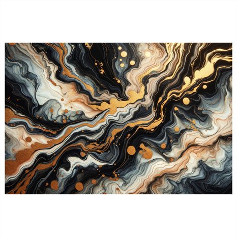 OBRAZ ZLATÝ CHAOS - OBRAZY ABSTRAKTNÍ TVARY - OBRAZY