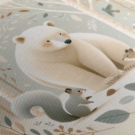 OBRAZ MEDVĚD A LESNÍ ZVÍŘÁTKA V LESE - DĚTSKÉ OBRAZY ZVÍŘÁTKA - OBRAZY