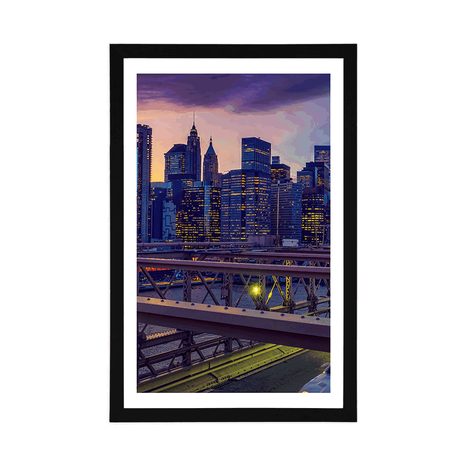 PLAGÁT S PASPARTOU RUŠNÉ VEĽKOMESTO - MESTÁ - PLAGÁTY