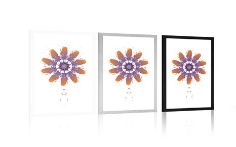 PLAKÁT S PASPARTOU HRAVÁ ABSTRAKCE S PÍRKAMA - MOTIVY Z NAŠÍ DÍLNY - PLAKÁTY