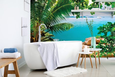 CARTA DA PARATI AUTOADESIVA – BARCHETTA IN MARE APERTO - CARTA DA PARATI AUTOADESIVE - CARTA DA PARATI