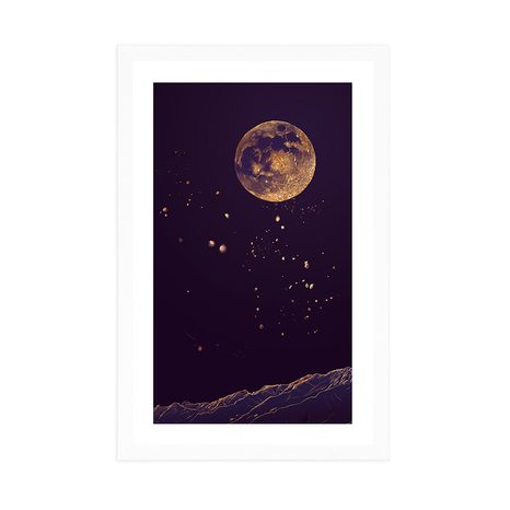 PLAKÁT S PASPARTOU KOUZELNÁ PLANETA - MOTIVY Z NAŠÍ DÍLNY - PLAKÁTY