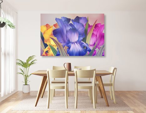 WANDBILD BLUMENFANTASIE - ABSTRAKTE BILDER - BILDER