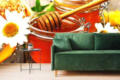 SELBSTKLEBENDE FOTOTAPETE HONIGBECHER - SELBSTKLEBENDE TAPETEN - TAPETEN