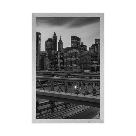 PLAKÁT RUŠNÉ VELKOMĚSTO V ČERNOBÍLÉM PROVEDENÍ - ČERNOBÍLÉ - PLAKÁTY