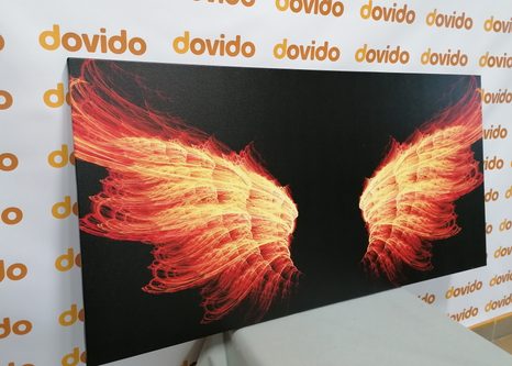 КАРТИНА НА ПЛАТНО – ОГНЕНИ АНГЕЛСКИ КРИЛА - КАРТИНИ НА АНГЕЛИ - КАРТИНИ