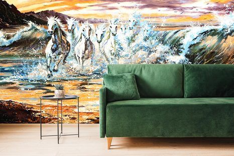 SELBSTKLEBENDE TAPETE WASSERPFERDE - SELBSTKLEBENDE TAPETEN - TAPETEN