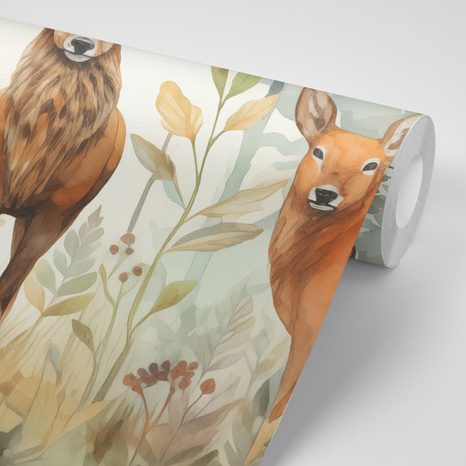 TAPATA JELEN V PRAVLJIČNEM GOZDU - TAPETE GOZD - TAPETE