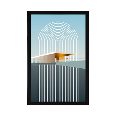 POSZTER SZIVÁRVÁNY ABSZTRAKT HÁTTÉRREL MID-CENTURY. - MOTÍVUMOK A MŰHELYÜNKBŐL - POSZTEREK