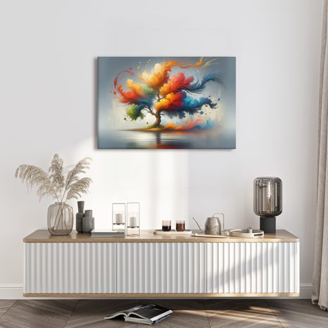 OBRAZ BAREVNÝ STROM ŽIVOTA V POHYBU - OBRAZY STROMY ŽIVOTA - OBRAZY