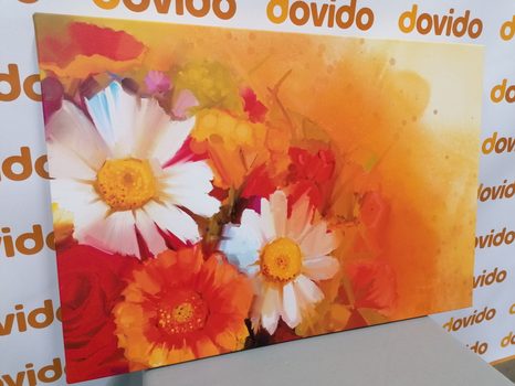 WANDBILD SCHÖNER BLUMENSTRAUSS - BILDER BLUMEN - BILDER