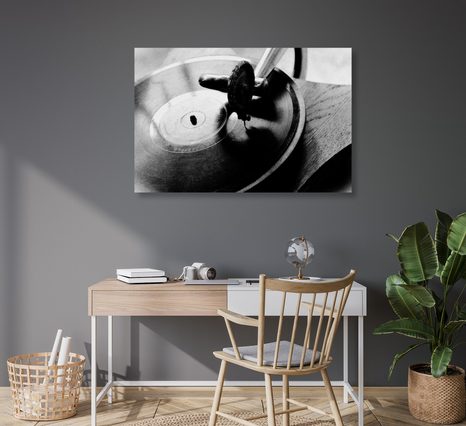 ΕΙΚΌΝΑ ΑΝΤΊΚΑ ΓΡΑΜΜΟΦΏΝΟΥ ΣΕ ΑΣΠΡΌΜΑΥΡΟ - ΠΊΝΑΚΕΣ ΑΣΠΡΌΜΑΥΡΕΣ - ΠΊΝΑΚΕΣ