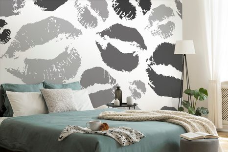 SAMOLEPÍCÍ TAPETA POP ART ŠEDÉ PUSINKY - SAMOLEPÍCÍ TAPETY - TAPETY