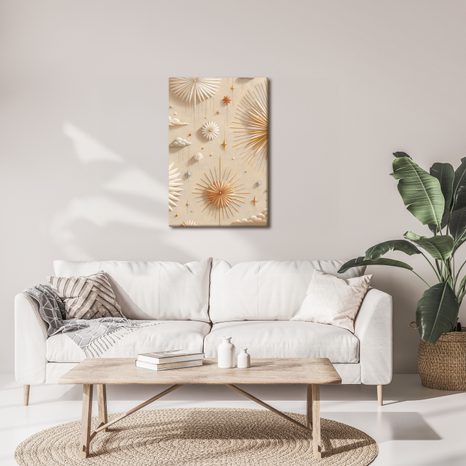 WANDBILD SONNE UND STERNE IN DEN WOLKEN - BILDER VON SONNENAUFGANG UND SONNENUNTERGANG - BILDER