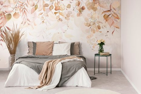 SELBSTKLEBENDE TAPETE SANFTE BERÜHRUNG DER NATUR IN BRAUN - SELBSTKLEBENDE TAPETEN - TAPETEN