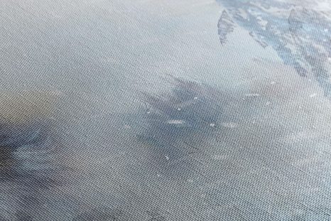 OBRAZ WILK W ŚNIEŻNYM KRAJOBRAZIE - OBRAZY ZWIERZĄT - OBRAZY