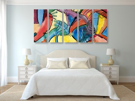 5-RÉSZES KÉP ABSZTRAKT MŰVÉSZET - ABSZTRAKT KÉPEK - KÉPEK