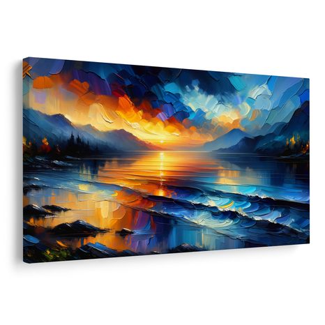 OBRAZ ZÁPAD SLUNCE NAD HORAMI - OBRAZY VÝCHOD A ZÁPAD SLUNCE - OBRAZY