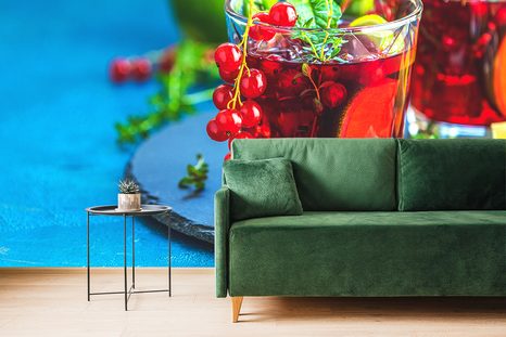 SELBSTKLEBENDE FOTOTAPETE ROTER COCKTAIL - SELBSTKLEBENDE TAPETEN - TAPETEN