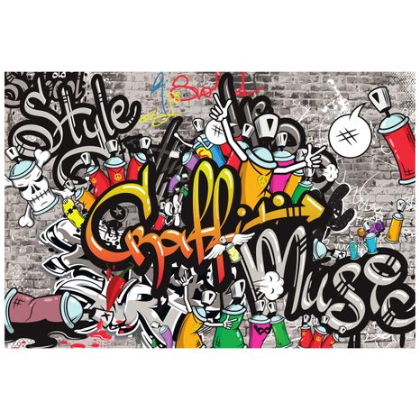 TAPETA BAREVNÉ GRAFFITI - STREET ART TAPETY - TAPETY