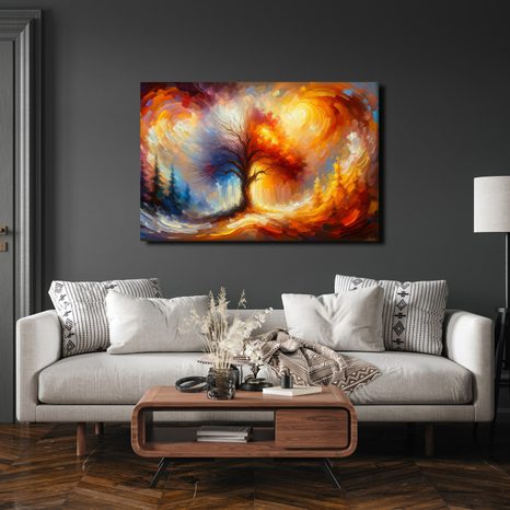 OBRAZ PODZIMNÍ STROM ŽIVOTA V ZÁŘI - OBRAZY STROMY ŽIVOTA - OBRAZY