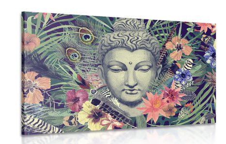 QUADRO BUDDHA SU SFONDO ESOTICO - QUADRI FENG SHUI - QUADRI