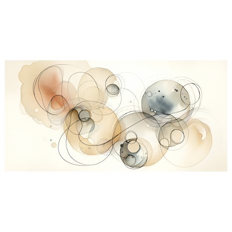 WANDBILD KREISABSTRAKTION - WANDBILDER ABSTRAKTE FORMEN - BILDER