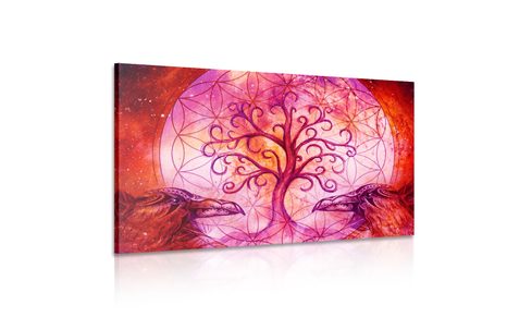 WANDBILD MAGISCHER BAUM DES LEBENS IN PASTELLFARBEN - BILDER BÄUME DES LEBENS - BILDER