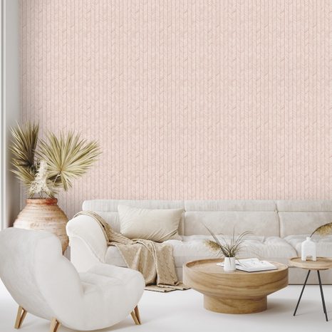 SAMOLEPÍCÍ FOTOTAPETA JEMNÉ RŮŽOVÉ GEOMETRICKÉ VZORY - VZOROVANÉ TAPETY - TAPETY