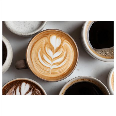 OBRAZ KÁVOVÉ UMĚNÍ V HRNKU - OBRAZY JÍDLA A NÁPOJE - OBRAZY