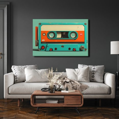 SLIKA RETRO KAZETA ZA MAGNETOFON - GLAZBENE SLIKE - SLIKE
