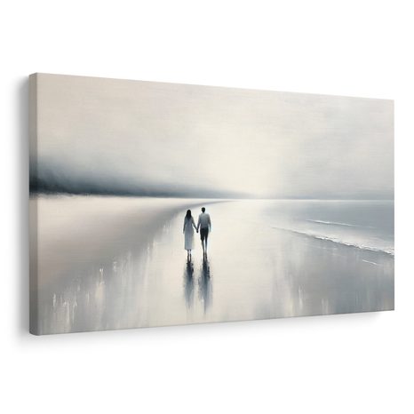 WANDBILD SPAZIERGANG AM MEER - BILDER MEER UND STRAND - BILDER
