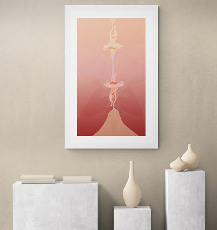 PLAKÁT S PASPARTOU TANEC BALETKY - MOTIVY Z NAŠÍ DÍLNY - PLAKÁTY