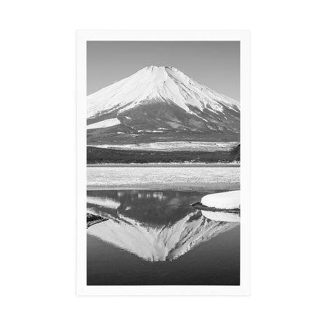 PLAKÁT JAPONSKÁ HORA FUJI - ČERNOBÍLÉ - PLAKÁTY