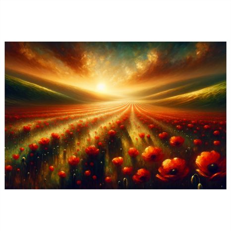 OBRAZ ZÁPAD NAD MÁKY - OBRAZY POLE A LOUKY - OBRAZY