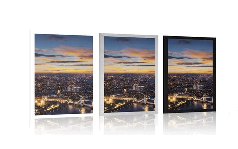 POSTER AERIAL VIEW OF TOWER BRIDGE - CITIES - POSTERS