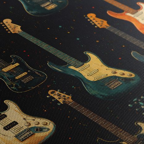 WANDBILD VINTAGE GITARRENMOTIV - MUSIKBILDER - BILDER