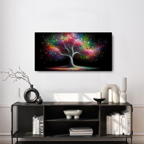 OBRAZ ZÁŘIVÝ STROM ŽIVOTA V NOCI - OBRAZY STROMY ŽIVOTA - OBRAZY